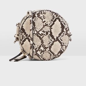 Crossbody Round Bag Snake Print Mango